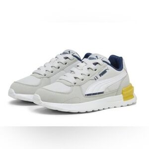 Puma R78 Youth Sneakers Light Gray Blue Yellow Size 1C
